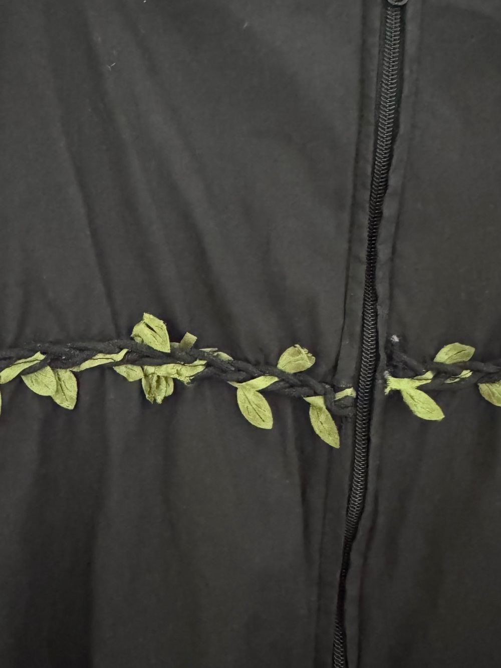 Black Embroidered Midi Dress with Tiger Motif - Picture 8 of 16